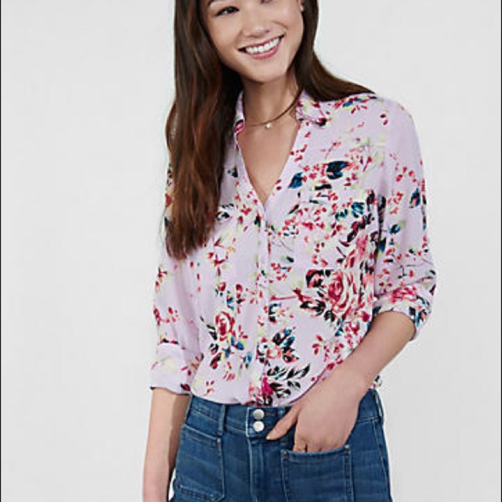 Express Floral Portofino Shirt